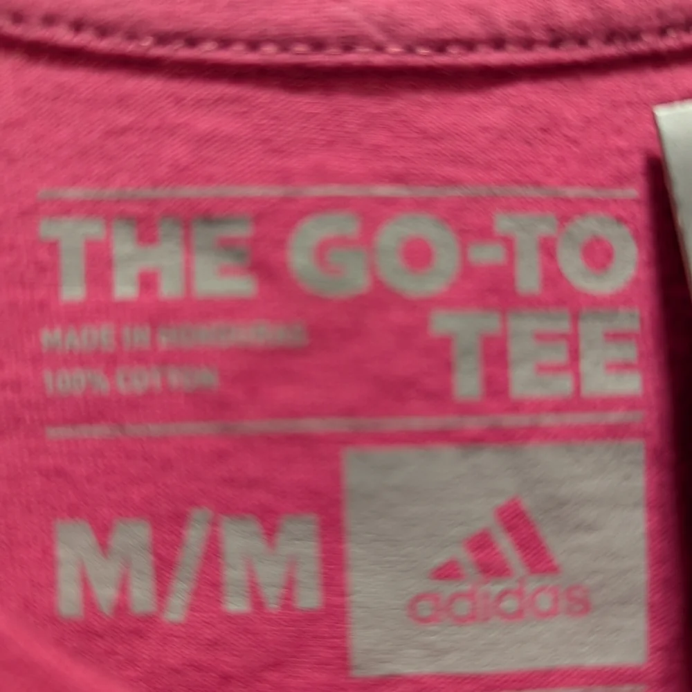 Adidas Logo Go-To Tee T-shirt Intense Pink Size M NWT MSRP $25